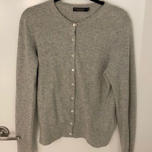 Gray cashmere cardigan